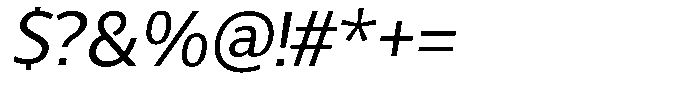 Chatwin Italic Font OTHER CHARS