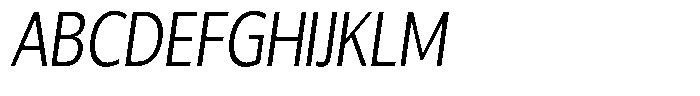 Chatwin Light Condensed Italic Font UPPERCASE