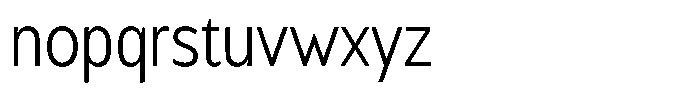 Chatwin Light Condensed Font LOWERCASE