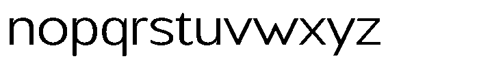 Chatwin Light Expanded Font LOWERCASE
