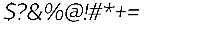 Chatwin Light Italic Font OTHER CHARS