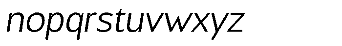 Chatwin Light Italic Font LOWERCASE