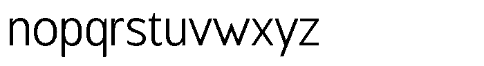 Chatwin Light Semi Condensed Font LOWERCASE