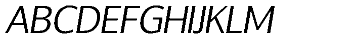 Chatwin Light Semi Expanded Italic Font UPPERCASE
