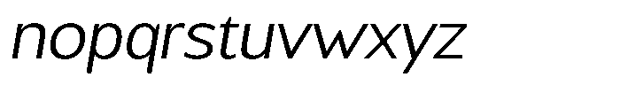 Chatwin Light Semi Expanded Italic Font LOWERCASE