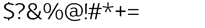 Chatwin Light Semi Expanded Font OTHER CHARS