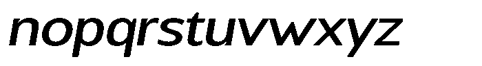 Chatwin Medium Expanded Italic Font LOWERCASE