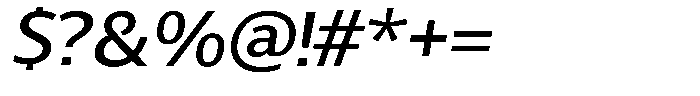 Chatwin Medium Semi Expanded Italic Font OTHER CHARS
