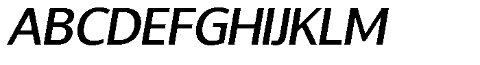 Chatwin Medium Semi Expanded Italic Font UPPERCASE