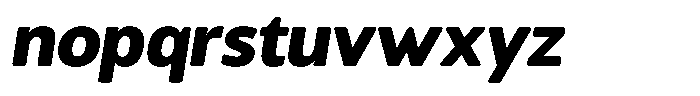 Chatwin Rounded Black Italic Font LOWERCASE