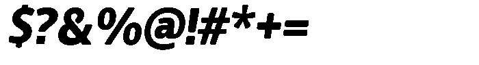 Chatwin Rounded Black Semi Condensed Italic Font OTHER CHARS