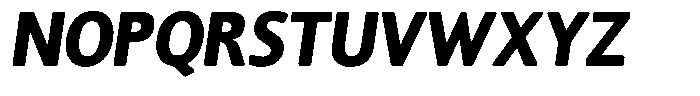 Chatwin Rounded Black Semi Condensed Italic Font UPPERCASE