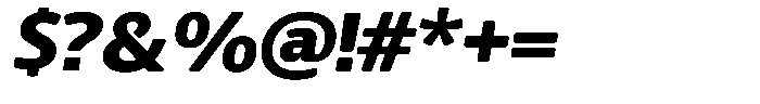 Chatwin Rounded Black Semi Expanded Italic Font OTHER CHARS