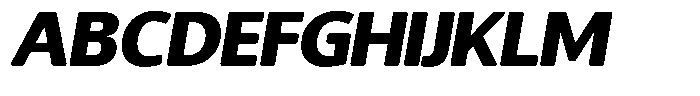 Chatwin Rounded Black Semi Expanded Italic Font UPPERCASE