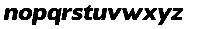 Chatwin Rounded Black Semi Expanded Italic Font LOWERCASE