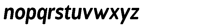 Chatwin Rounded Bold Condensed Italic Font LOWERCASE