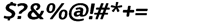 Chatwin Rounded Bold Semi Expanded Italic Font OTHER CHARS