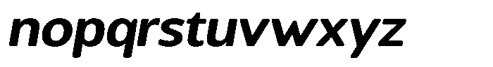 Chatwin Rounded Bold Semi Expanded Italic Font LOWERCASE
