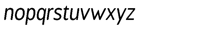Chatwin Rounded Condensed Italic Font LOWERCASE