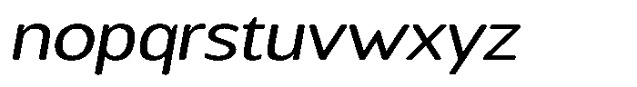 Chatwin Rounded Expanded Italic Font LOWERCASE
