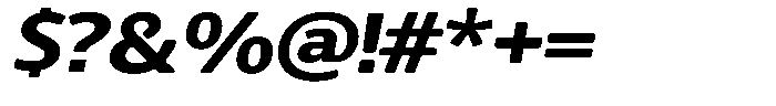 Chatwin Rounded Extra Bold Expanded Italic Font OTHER CHARS