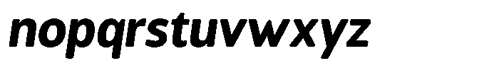 Chatwin Rounded Extra Bold Semi Condensed Italic Font LOWERCASE