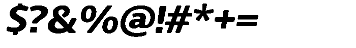 Chatwin Rounded Extra Bold Semi Expanded Italic Font OTHER CHARS