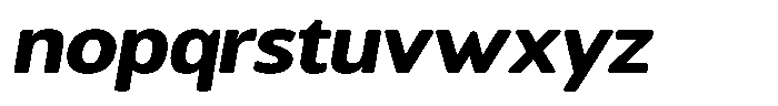 Chatwin Rounded Extra Bold Semi Expanded Italic Font LOWERCASE