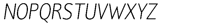 Chatwin Rounded Extra Light Condensed Italic Font UPPERCASE
