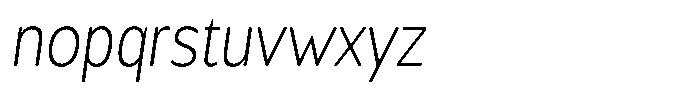 Chatwin Rounded Extra Light Condensed Italic Font LOWERCASE