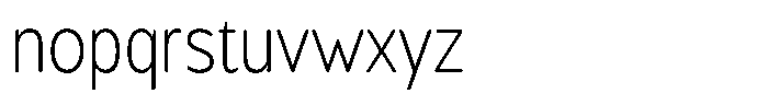 Chatwin Rounded Extra Light Condensed Font LOWERCASE