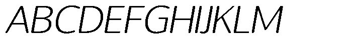 Chatwin Rounded Extra Light Expanded Italic Font UPPERCASE
