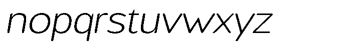 Chatwin Rounded Extra Light Expanded Italic Font LOWERCASE