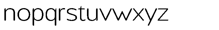 Chatwin Rounded Extra Light Expanded Font LOWERCASE