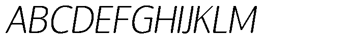 Chatwin Rounded Extra Light Italic Font UPPERCASE
