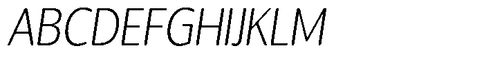 Chatwin Rounded Extra Light Semi Condensed Italic Font UPPERCASE