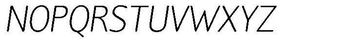 Chatwin Rounded Extra Light Semi Condensed Italic Font UPPERCASE
