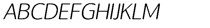 Chatwin Rounded Extra Light Semi Expanded Italic Font UPPERCASE