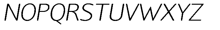 Chatwin Rounded Extra Light Semi Expanded Italic Font UPPERCASE