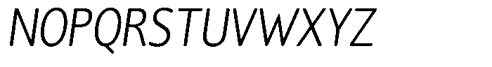 Chatwin Rounded Light Condensed Italic Font UPPERCASE