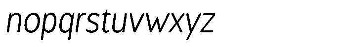 Chatwin Rounded Light Condensed Italic Font LOWERCASE