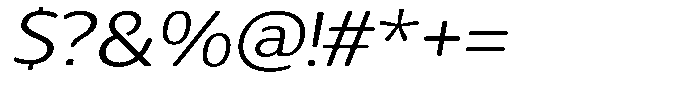 Chatwin Rounded Light Expanded Italic Font OTHER CHARS