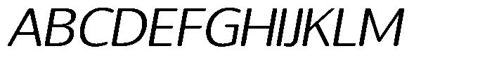 Chatwin Rounded Light Expanded Italic Font UPPERCASE