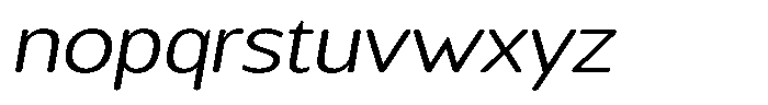 Chatwin Rounded Light Expanded Italic Font LOWERCASE