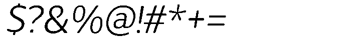 Chatwin Rounded Light Italic Font OTHER CHARS