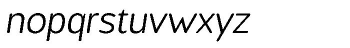 Chatwin Rounded Light Italic Font LOWERCASE