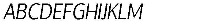 Chatwin Rounded Light Semi Condensed Italic Font UPPERCASE