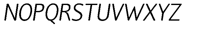 Chatwin Rounded Light Semi Condensed Italic Font UPPERCASE