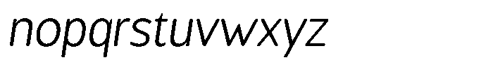 Chatwin Rounded Light Semi Condensed Italic Font LOWERCASE