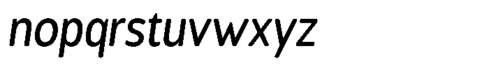 Chatwin Rounded Medium Condensed Italic Font LOWERCASE